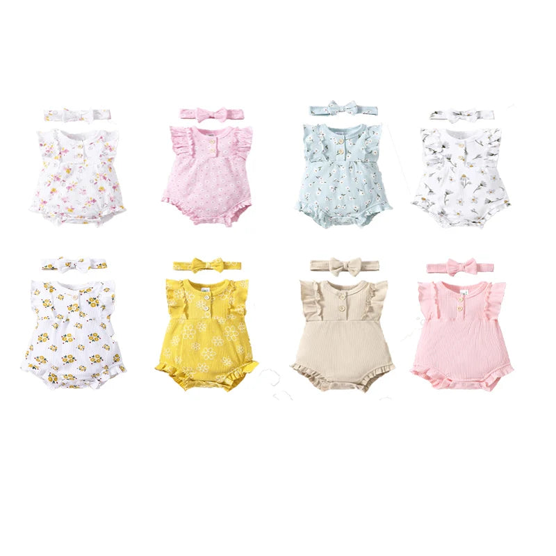 Little Maven Baby Sommer Strampler 2-teilig