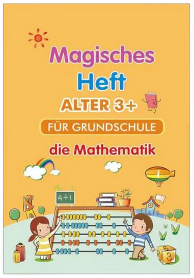 Magic Book, Vorschule Übungs Schreibheft mit hartem Stift und Rillen DEUTSCH o. ENGLISCH