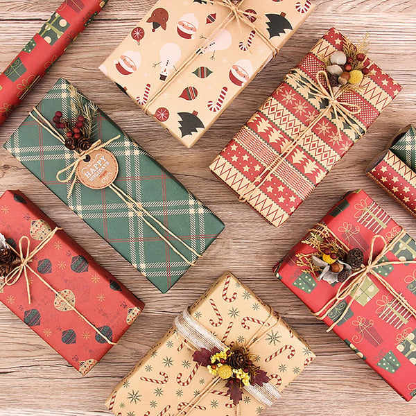 Retro Weihnachtselement Geschenkpapier DIY Geschenkverpackung