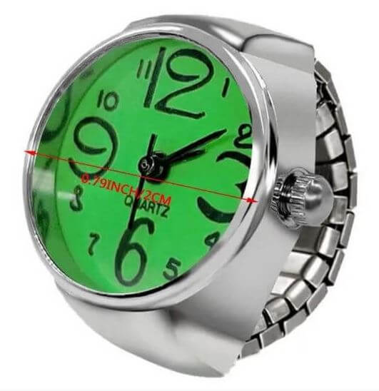 Unisex Ringuhr in silberfarben