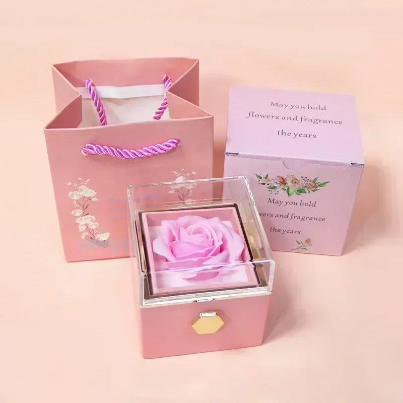 Rotierende Schmuckschatulle "Infinity Rose" für Schmuck
