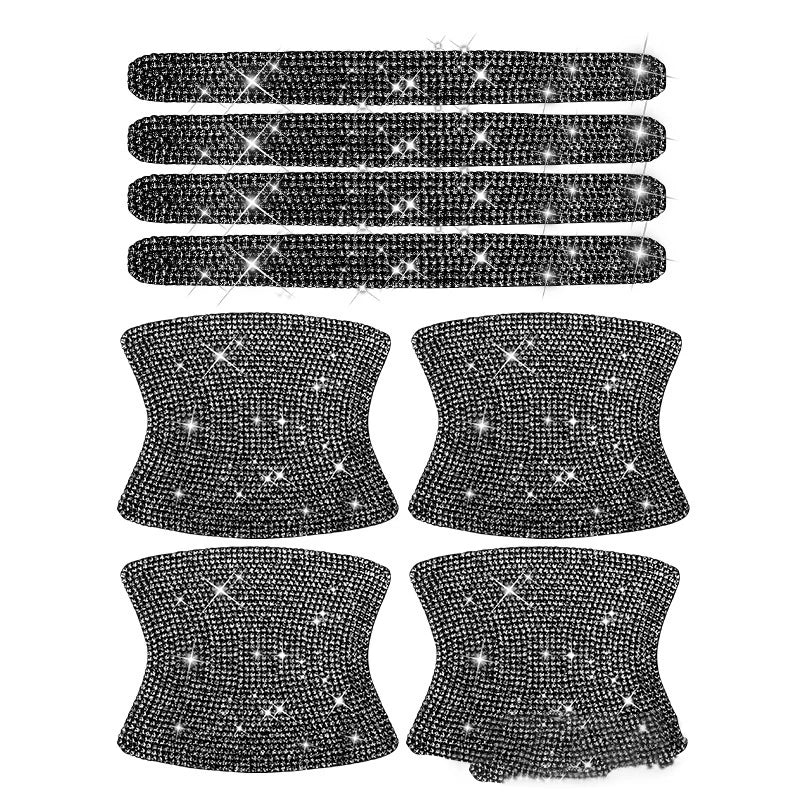 Car Door Handle Sticker Universal Rhinestone Crystal Glitter Door Handle Protection Sticker