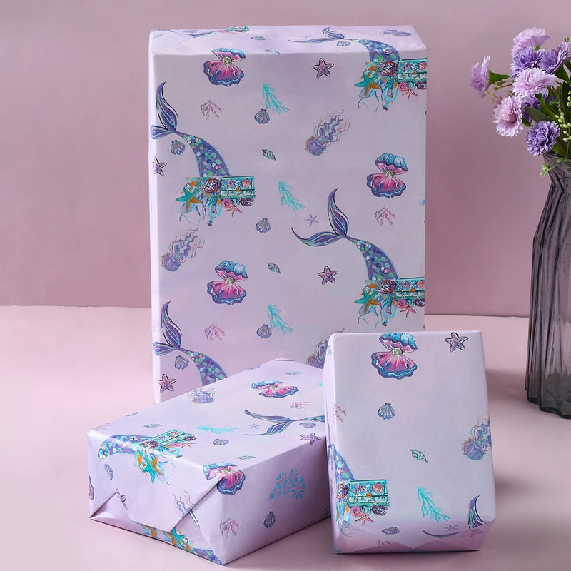 Meerjungfrau DIY Geschenkpapier