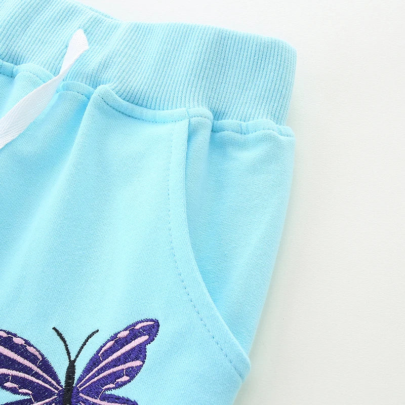 Little Maven Baby Mädchen Jogginghose Cartoon Schmetterlinge