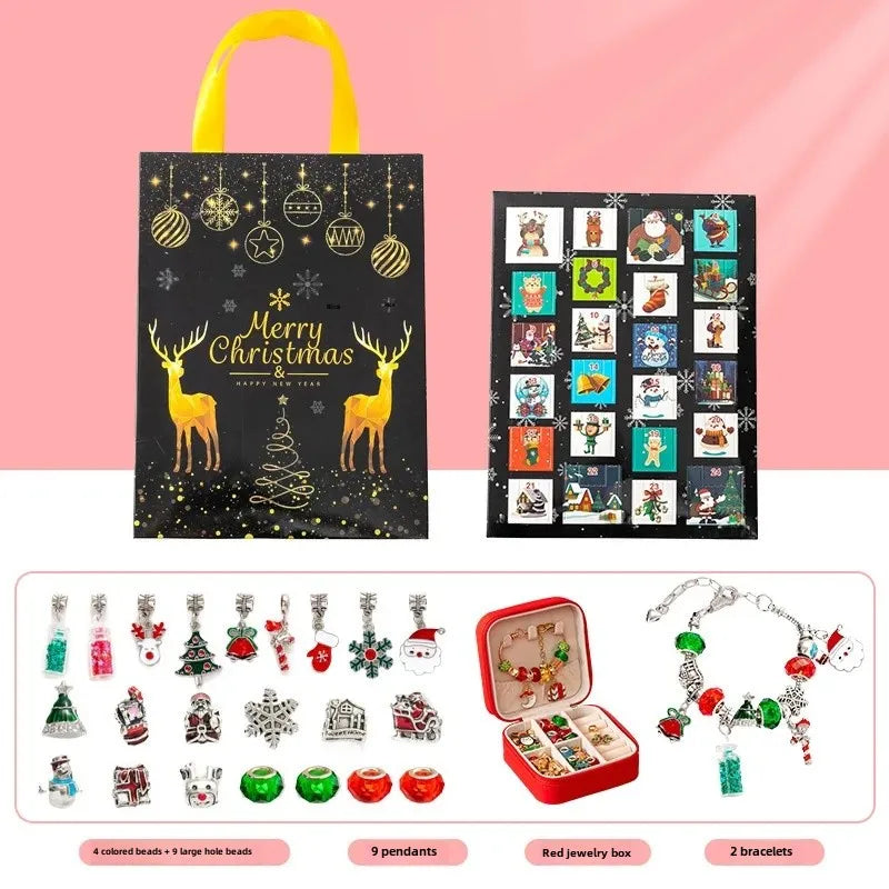 Christmas decorations Advent calendar 24-day countdown to the Christmas calendar Trendy jewelry set