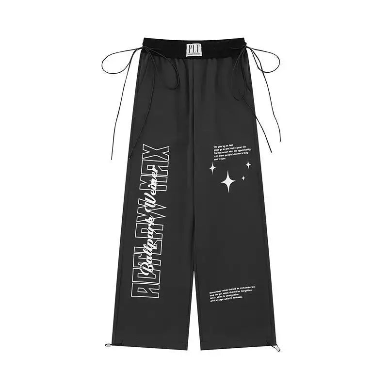 Korean high waist pants streetwear jogging pants women hip hop
