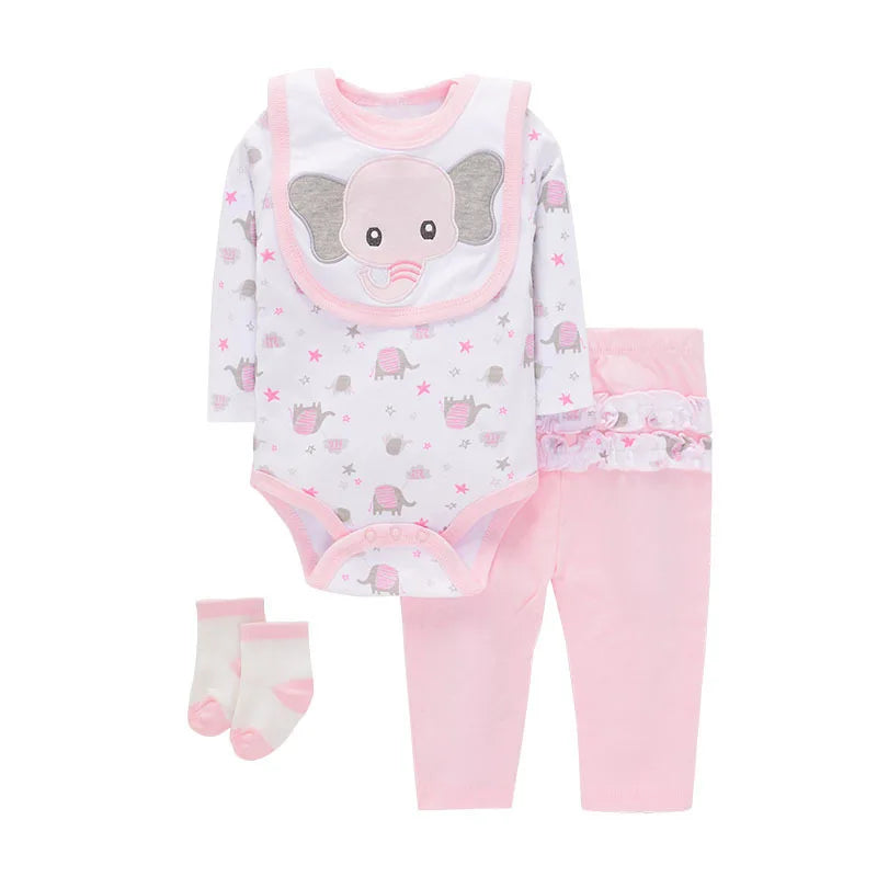 Little Maven Baby Strampler Set 4-teilig Baumwolle