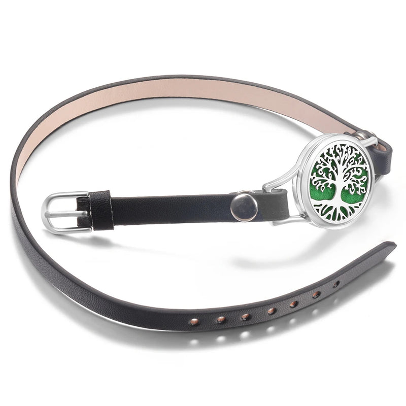 Duftarmband Ätherisches Öl Parfüm Diffusor Medaillons Leder Armband