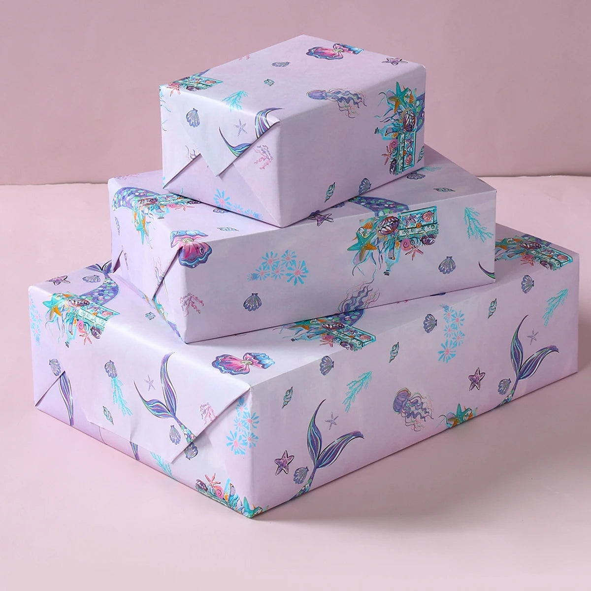 Meerjungfrau DIY Geschenkpapier