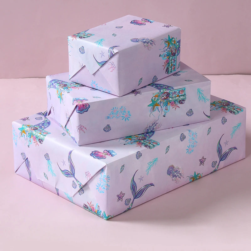 Meerjungfrau DIY Geschenkpapier