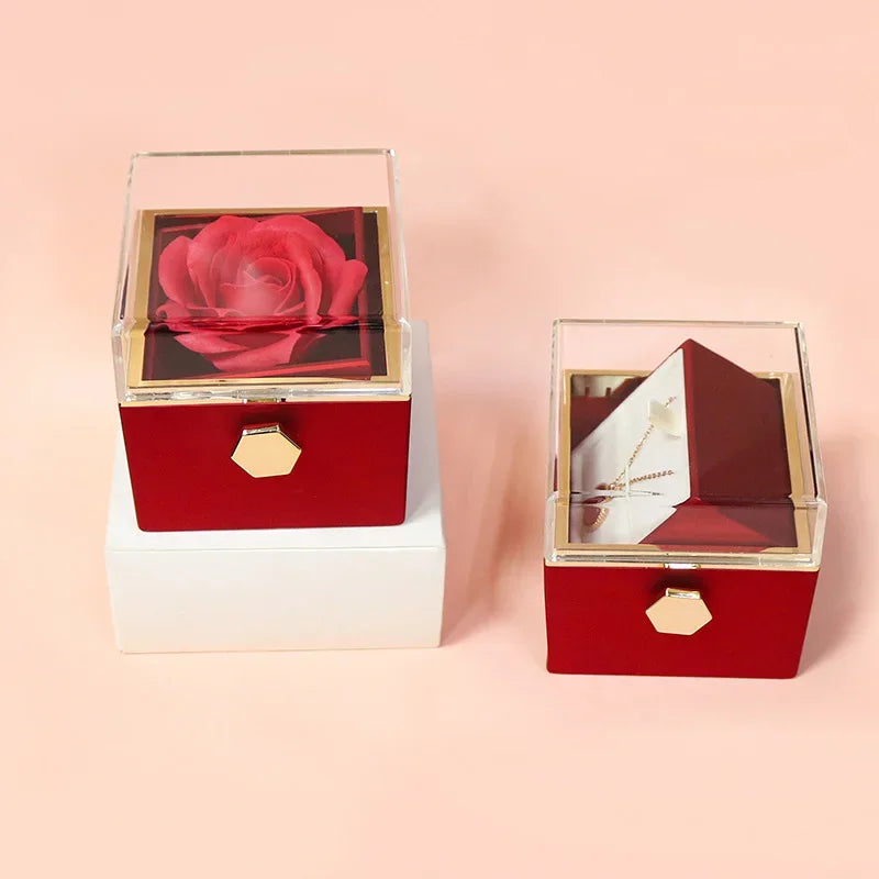 Rotierende Schmuckschatulle "Infinity Rose" für Schmuck