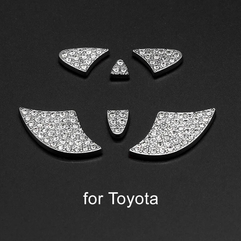 Auto Bling Lenkrad Logo Aufkleber Strass