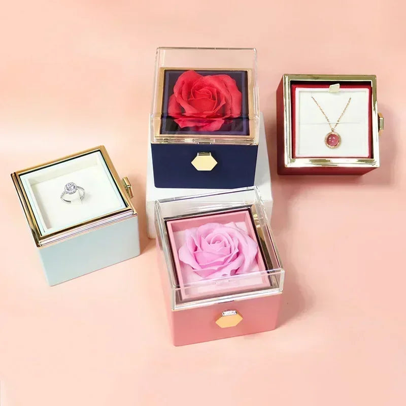 Rotierende Schmuckschatulle "Infinity Rose" für Schmuck