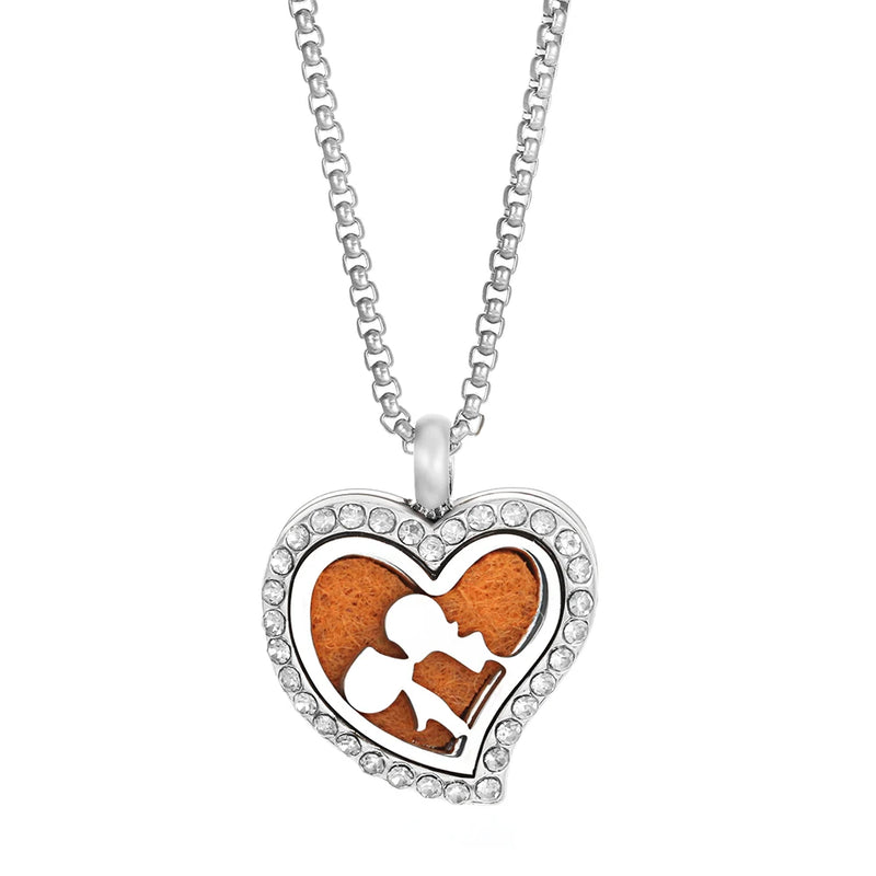 Duftschmuck Anhänger Herzförmig Aroma Therapie Parfüm Medaillon Diffusor Halskette