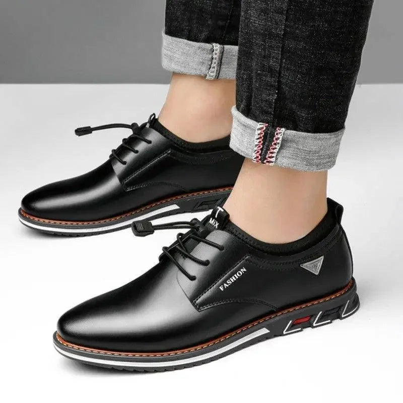 Britische Herren Casual Lederschuhe Komfortable Low-top Schuhe