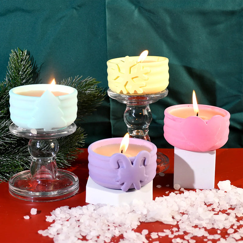 DIY Harz Form Weihnachten Kerze Aufbewahrung Silikon Form