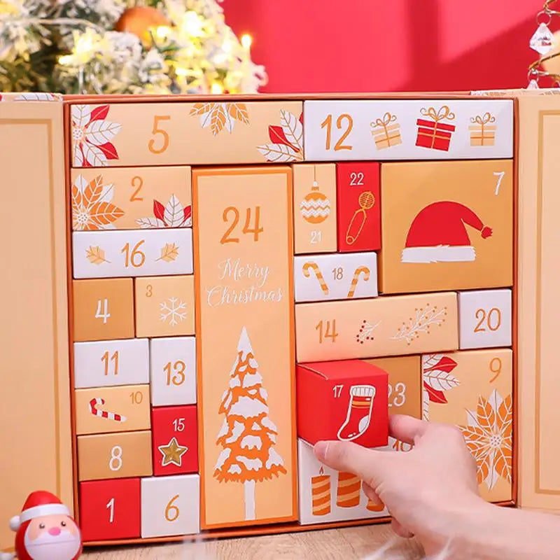 DIY Adventskalender Weihnachts Geschenk Box 24 Tage Countdown-Kalender leer