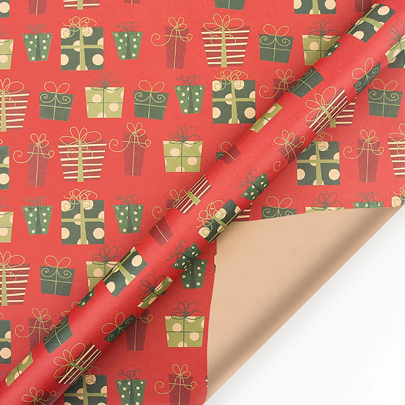 Retro Weihnachtselement Geschenkpapier DIY Geschenkverpackung