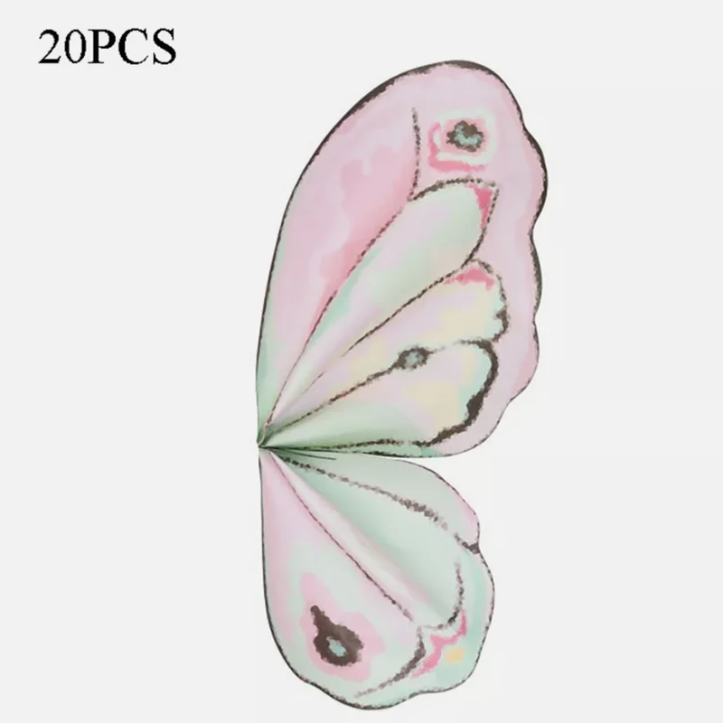 Schmetterlingsflügelförmiges Blumenstrauß-Geschenkpapier Kristall Transparent DIY