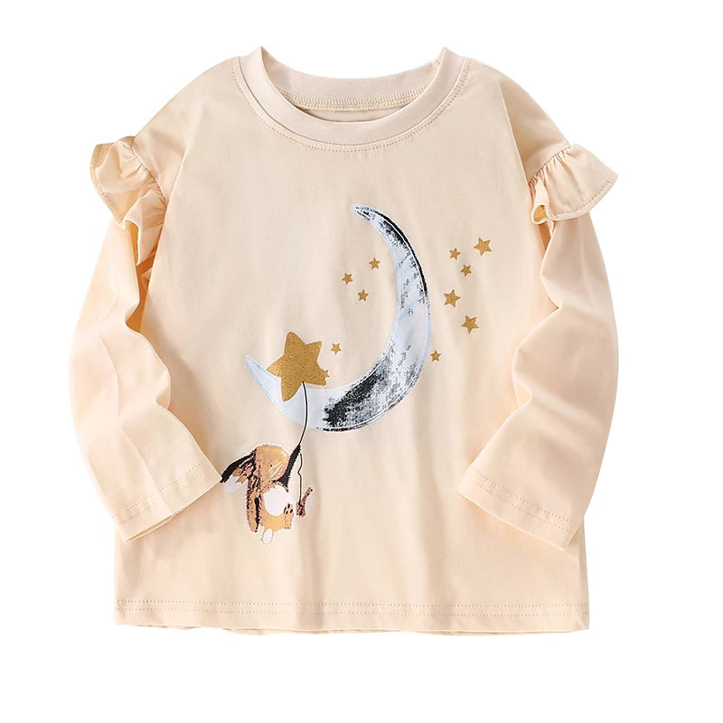 Little Maven Baby Mädchen Oberteil Top Cartoon Mond