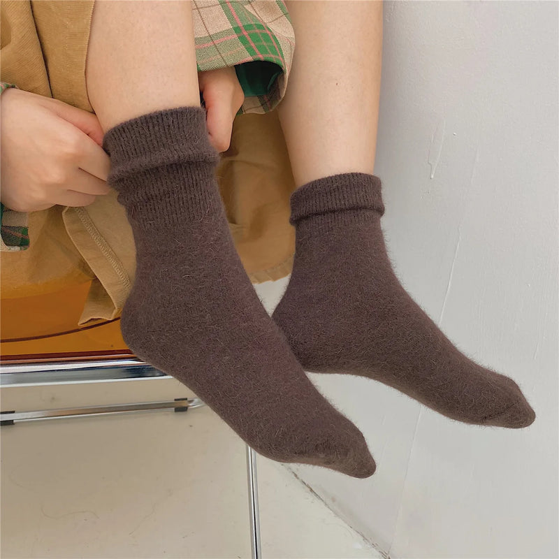 Damen Winter Socken aus Kaninchenhaar