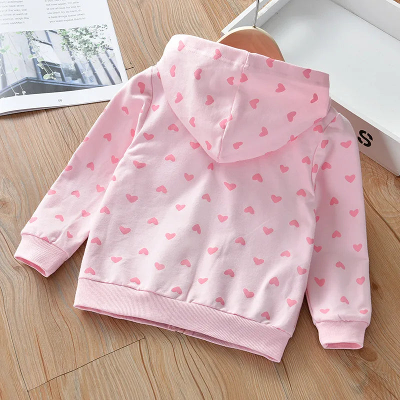 Little Maven Baby Mädchen Jacke Cartoon Herzen