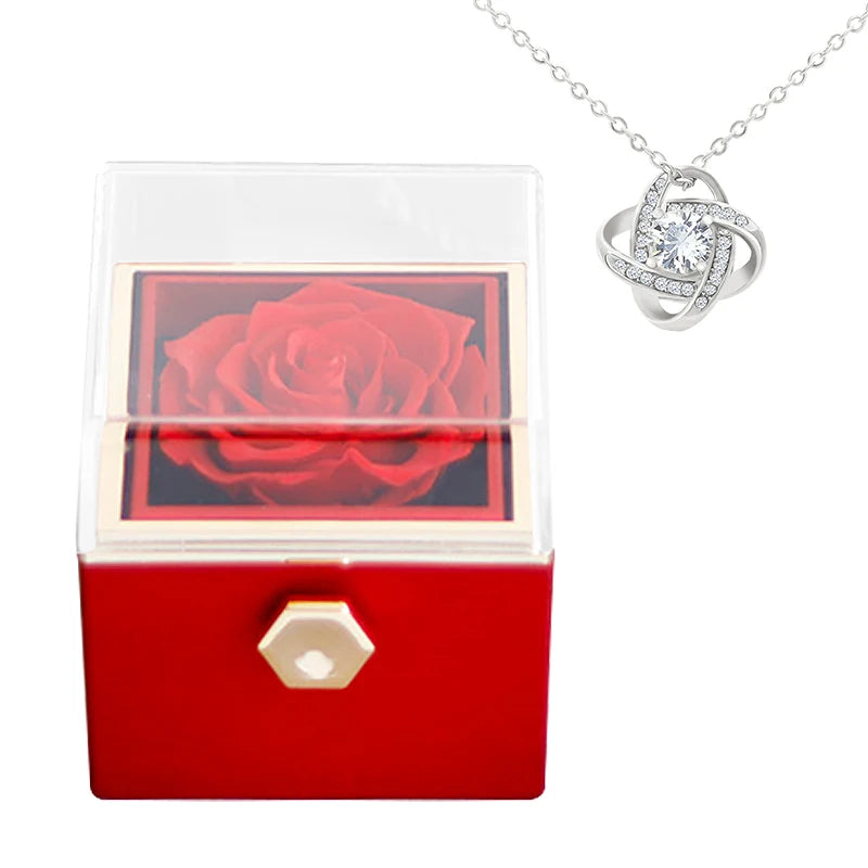 Rotating jewelry box "Infinity Rose" for jewelry