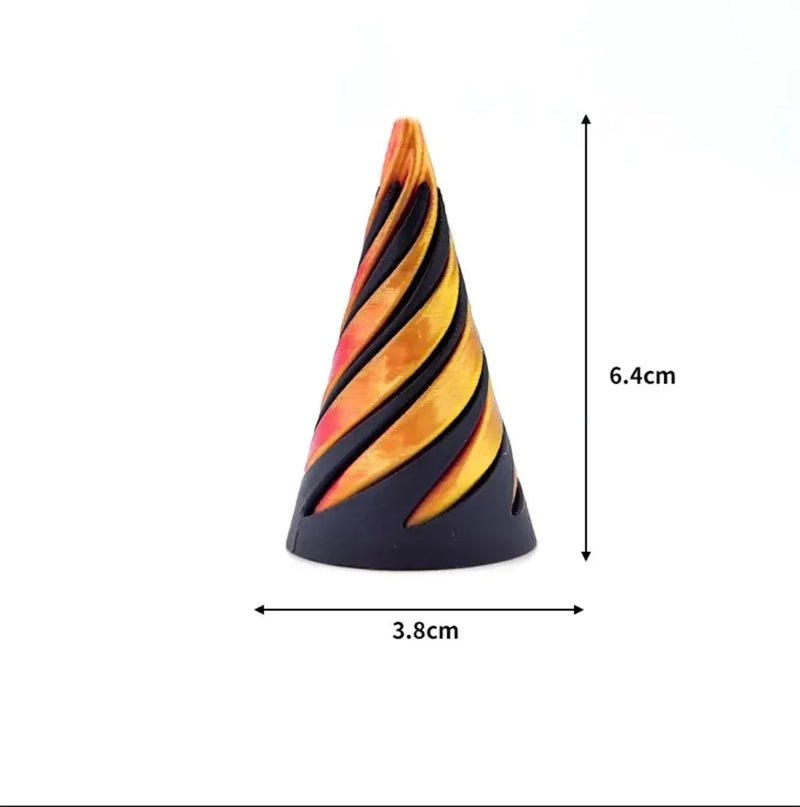 3D gedruckte Spiral Kegel Spielzeug, unmögliche Pyramide Durchgang Skulptur