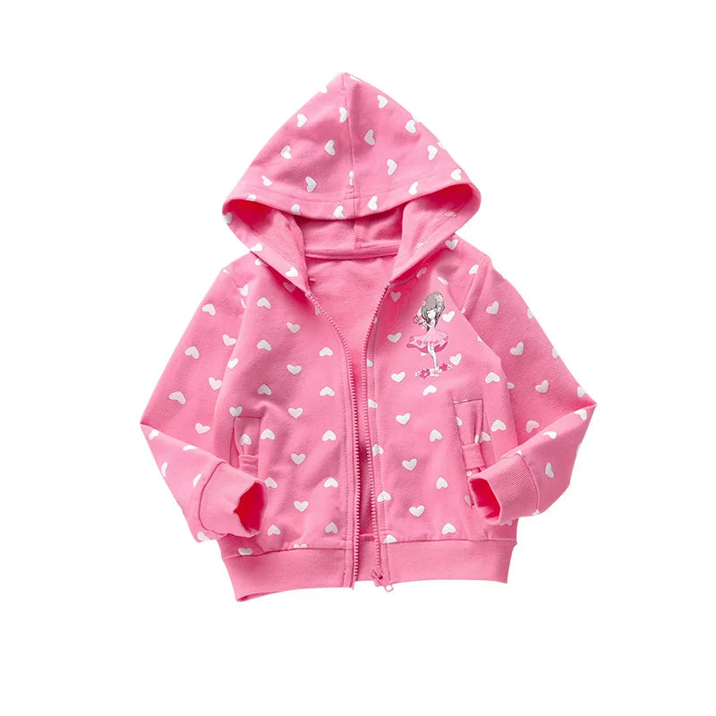 Little Maven Baby Mädchen Jacke Cartoon Herzen