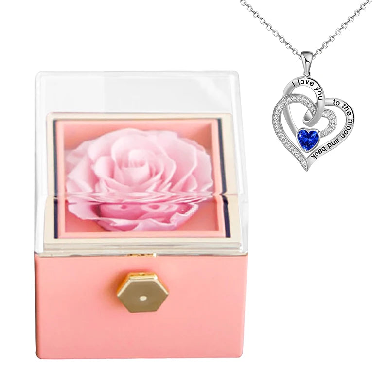 Rotating jewelry box "Infinity Rose" for jewelry