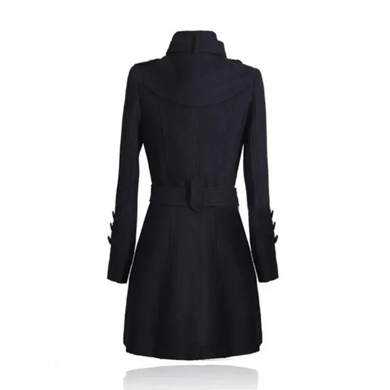 Damen Trenchcoat Wollmantel