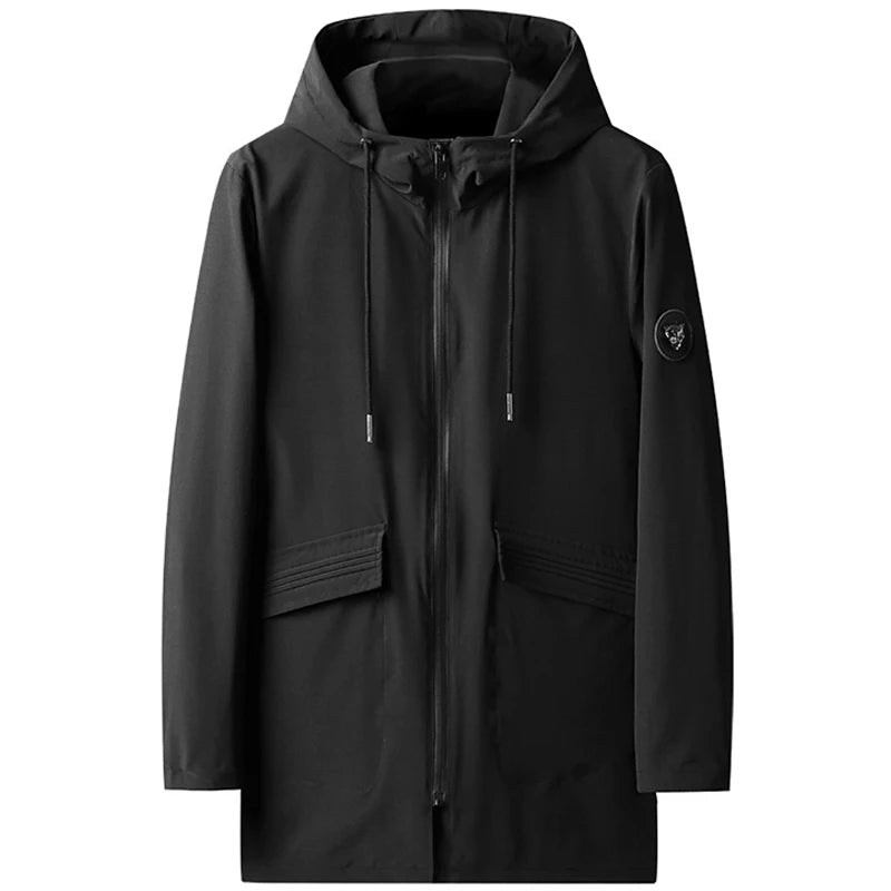 Herren Winter Fleece Parka Jacke mit Kapuze, Übergröße