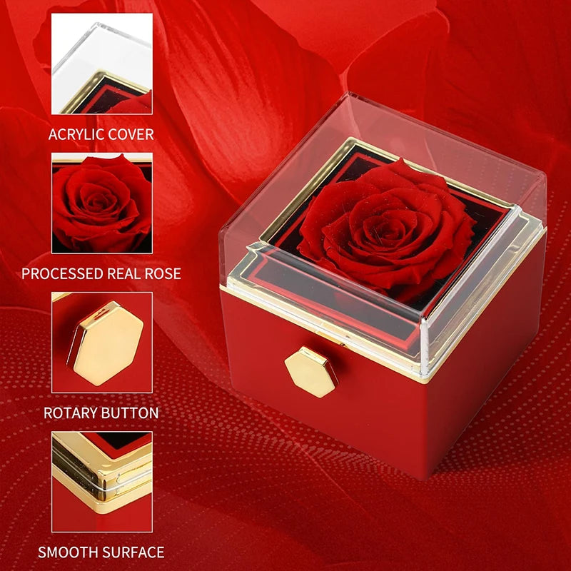 Rotating jewelry box "Infinity Rose" for jewelry