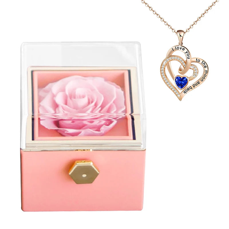 Rotating jewelry box "Infinity Rose" for jewelry