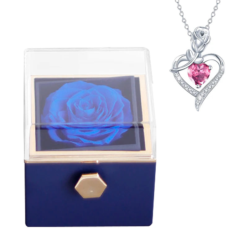 Rotating jewelry box "Infinity Rose" for jewelry