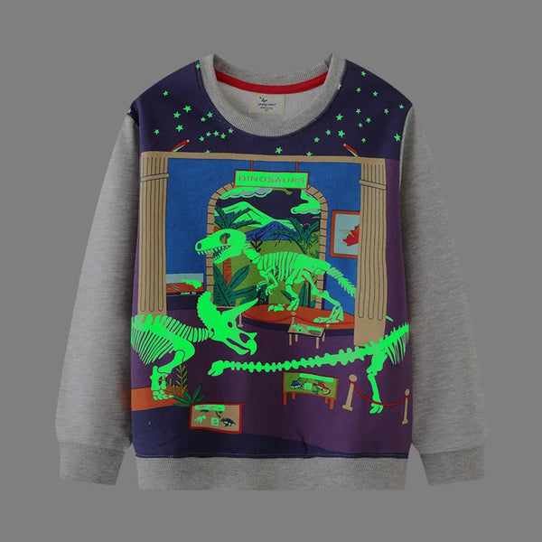 Little Maven Baby Jungen Sweatshirt leuchtende  Dinosaurier