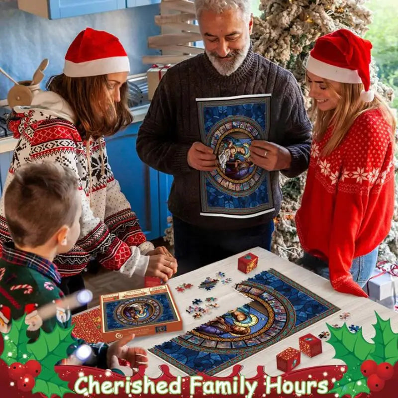 Krippe Puzzle Adventskalender 24-Tage-Weihnachts-Countdown-Kalender