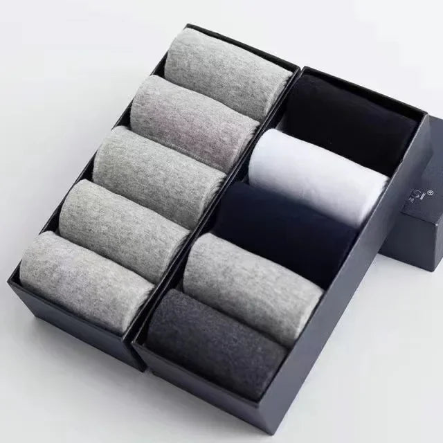 10 Paar Herren Socken aus reiner Baumwolle weiche Business Socken
