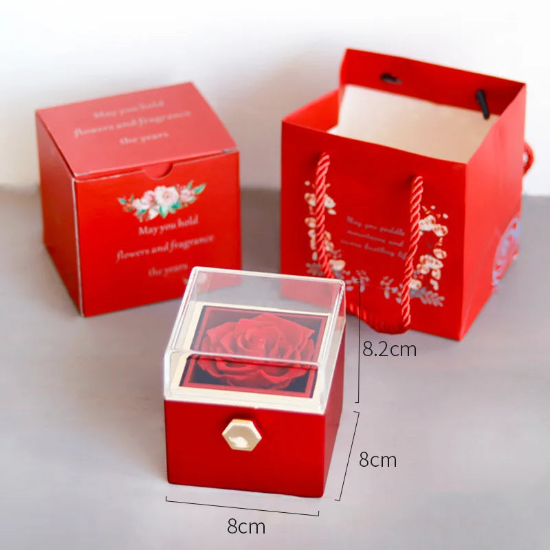 Rotating jewelry box "Infinity Rose" for jewelry