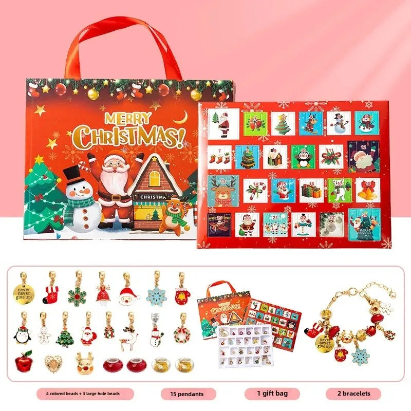 Christmas decorations Advent calendar 24-day countdown to the Christmas calendar Trendy jewelry set