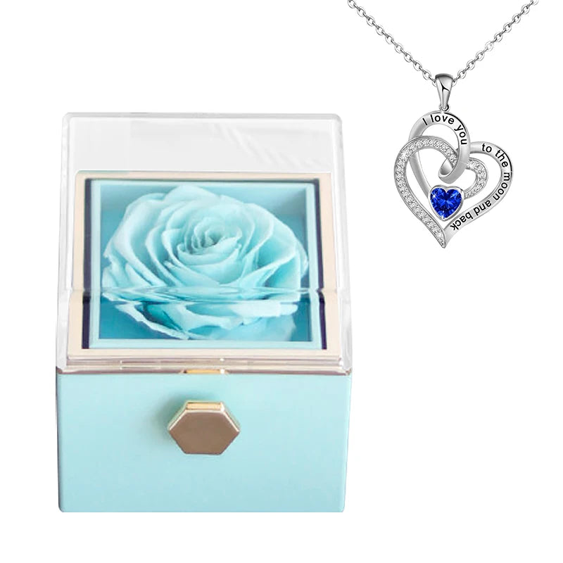Rotating jewelry box "Infinity Rose" for jewelry