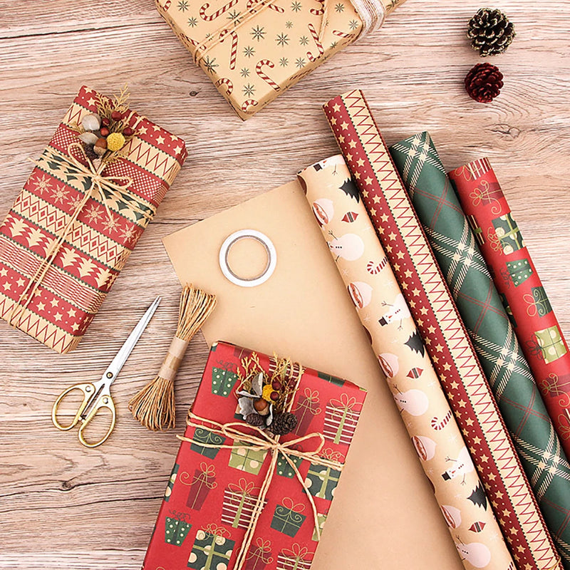 Retro Weihnachtselement Geschenkpapier DIY Geschenkverpackung