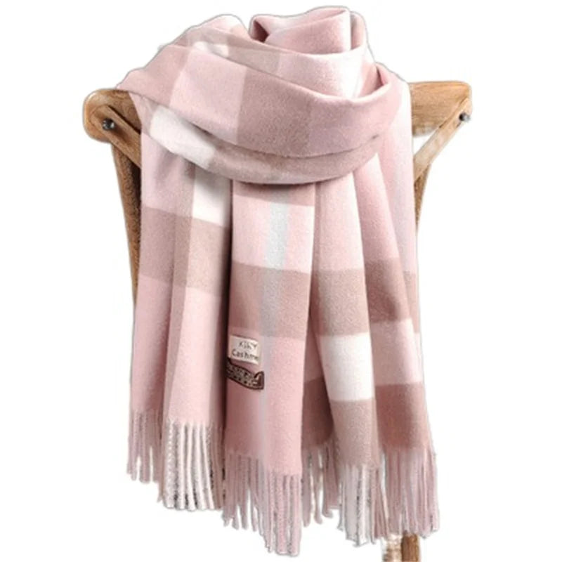 Winter Luxusmarke Tippet Schal für Damen Plaid Schals Warm British Style