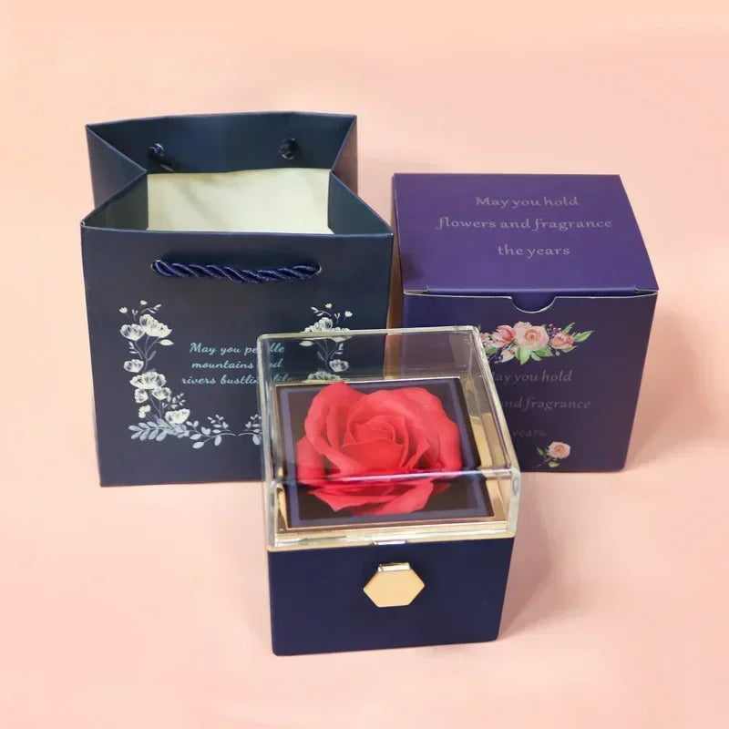Rotierende Schmuckschatulle "Infinity Rose" für Schmuck