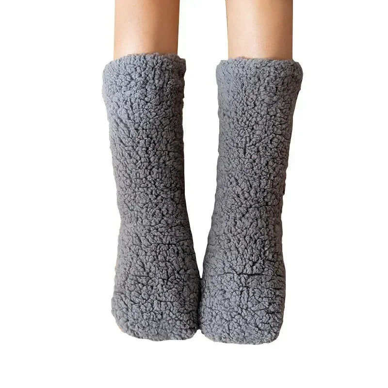Damen dicke warme Fleece Anti-Rutsch Socken