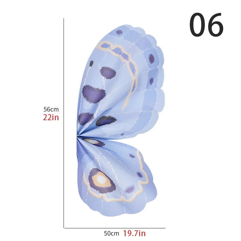 Schmetterlingsflügelförmiges Blumenstrauß-Geschenkpapier Kristall Transparent DIY