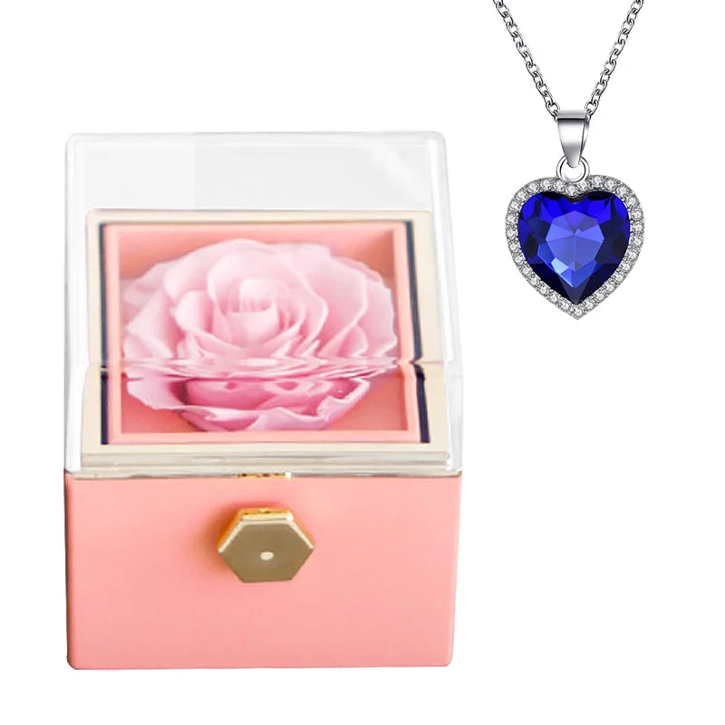 Rotating jewelry box "Infinity Rose" for jewelry
