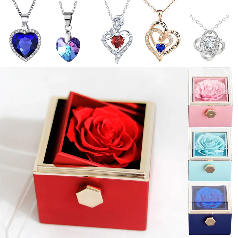 Rotating jewelry box "Infinity Rose" for jewelry