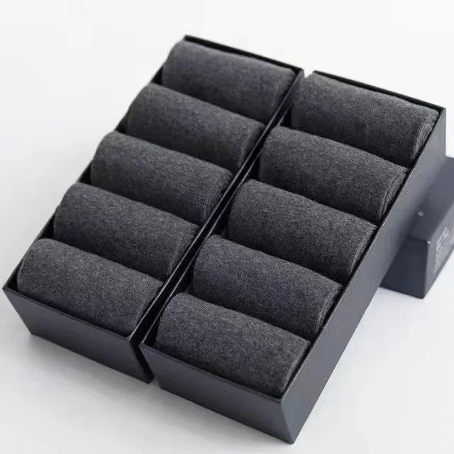 10 Paar Herren Socken aus reiner Baumwolle weiche Business Socken