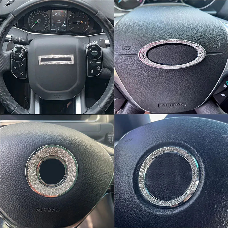 Auto Bling Lenkrad Logo Aufkleber Strass